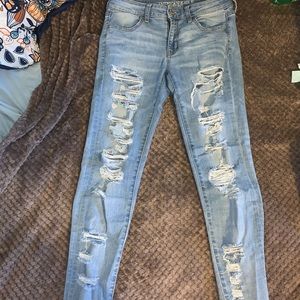 COPY - American eagle super stretch ripped jeans.